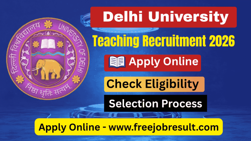Delhi University Teaching Recruitment 2026