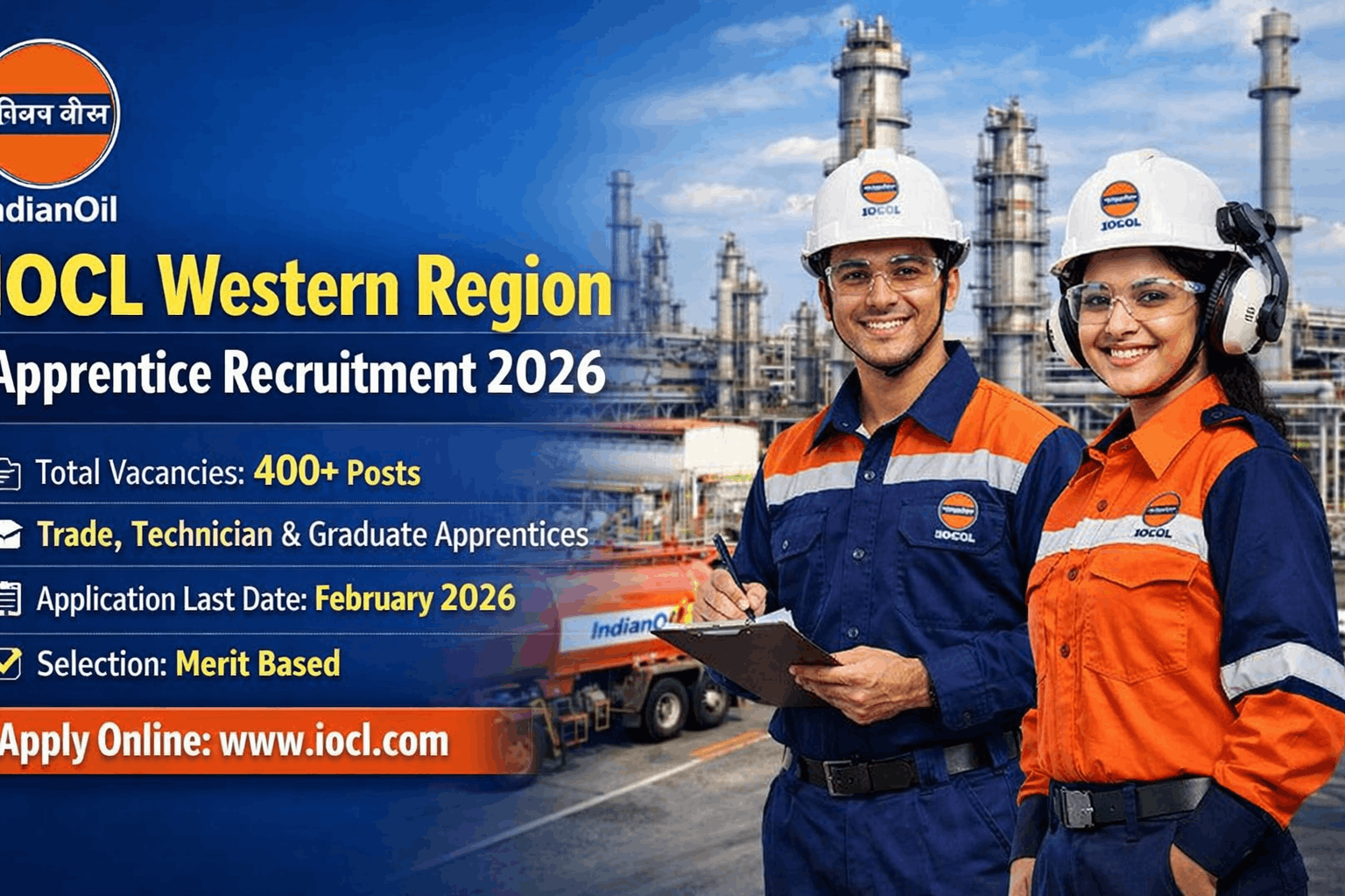 IOCL Western Region Apprentice Recruitment 2026
