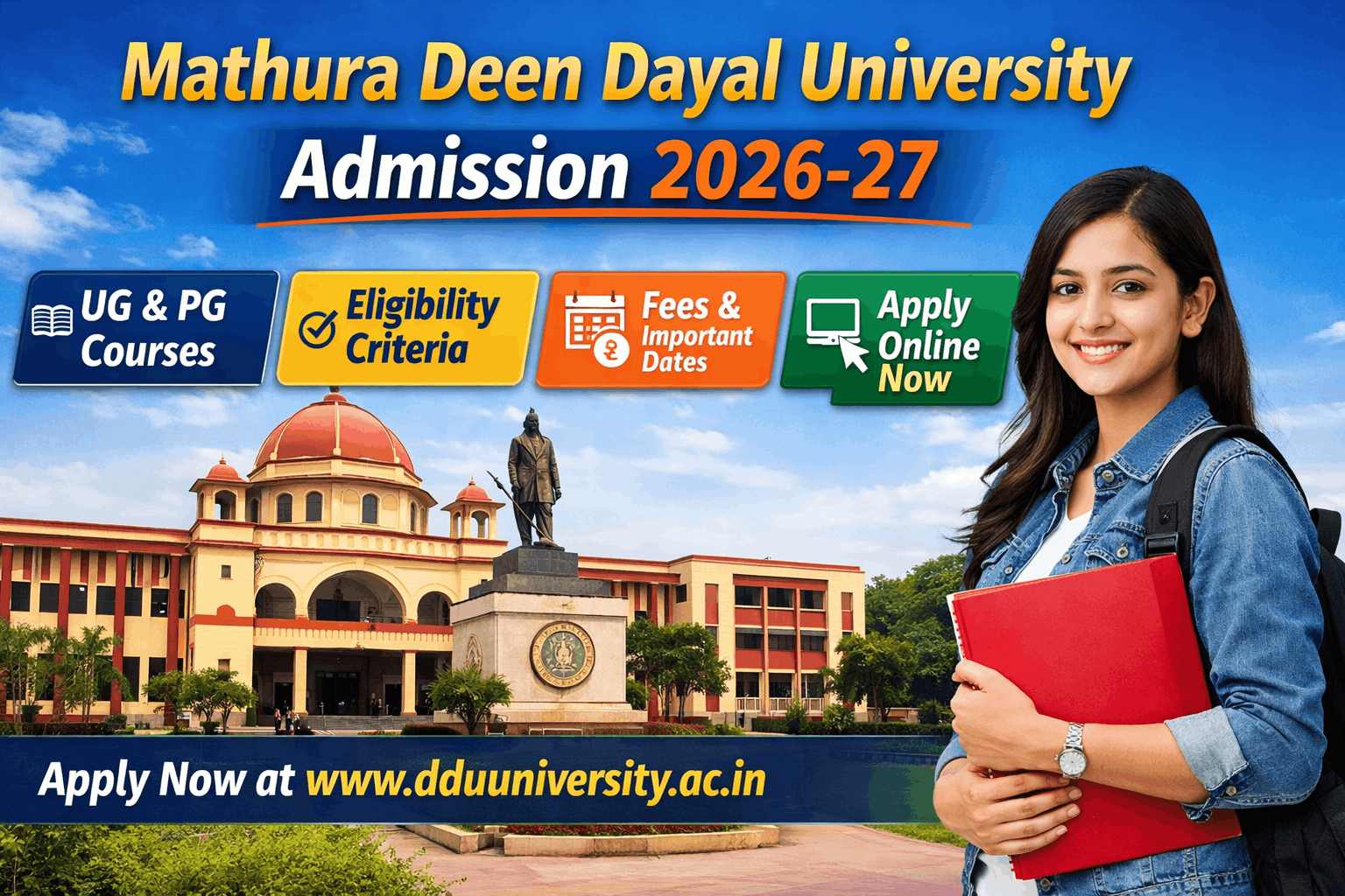Mathura Deen Dayal University Admission 2026-27