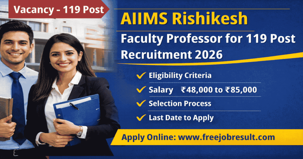 AIIMS Rishikesh Faculty Professor Recruitment 2026