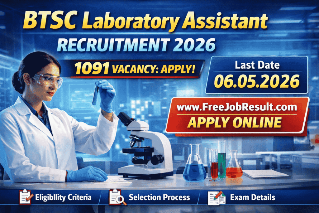 Bihar BTSC Laboratory Assistant Online Form 2026