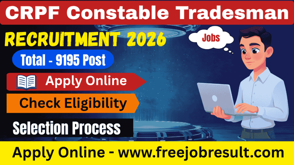CRPF Constable Tradesman Online Form 2026