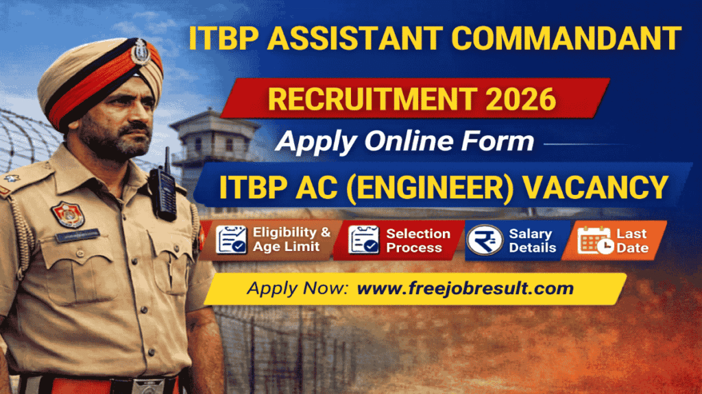 ITBP Assistant Commandant (Engineer) Recruitment 2026