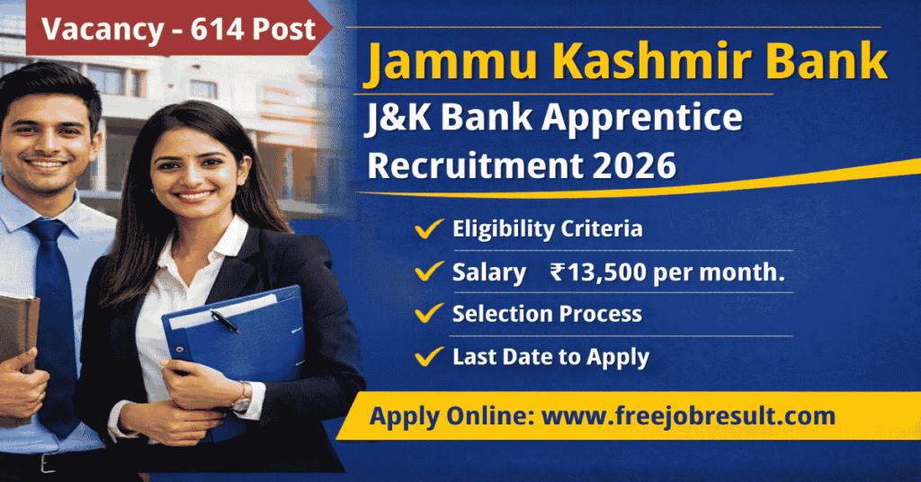 J&K Bank Apprentice Recruitment 2026