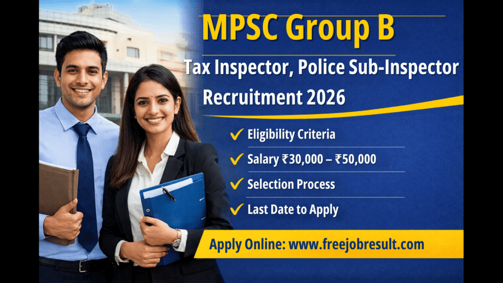MPSC Group B State Tax Inspector, Police Sub-Inspector Recruitment 2026