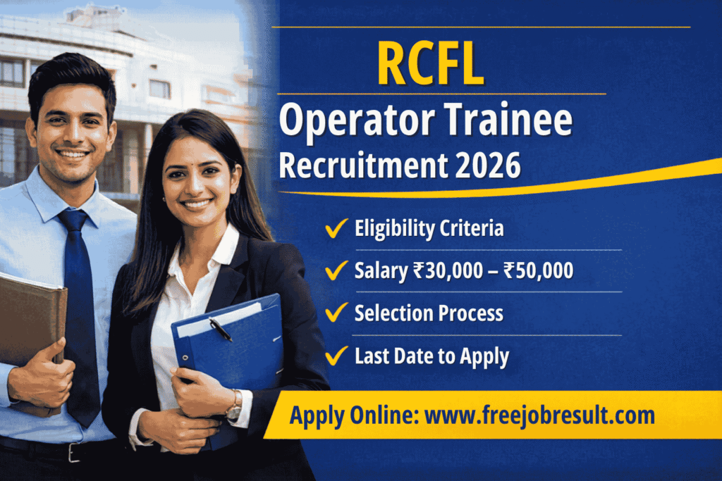 RCFL Operator Trainee Online Form 2026