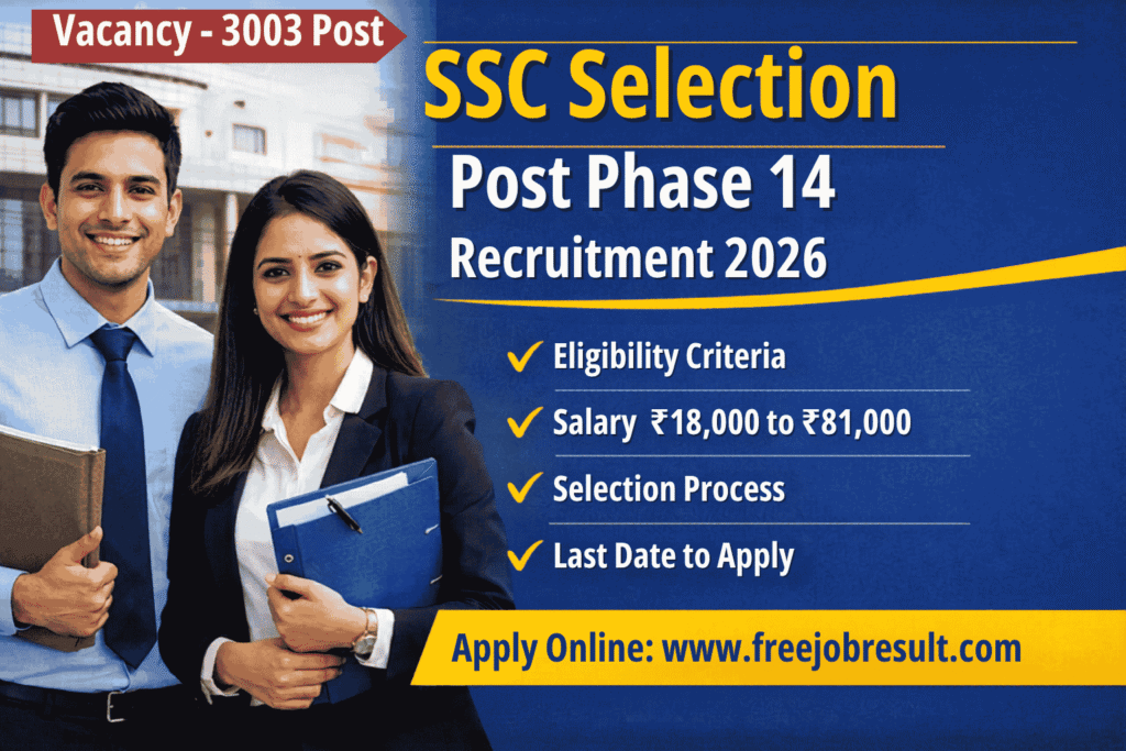 SSC Selection Post Phase 14 Online Form 2026