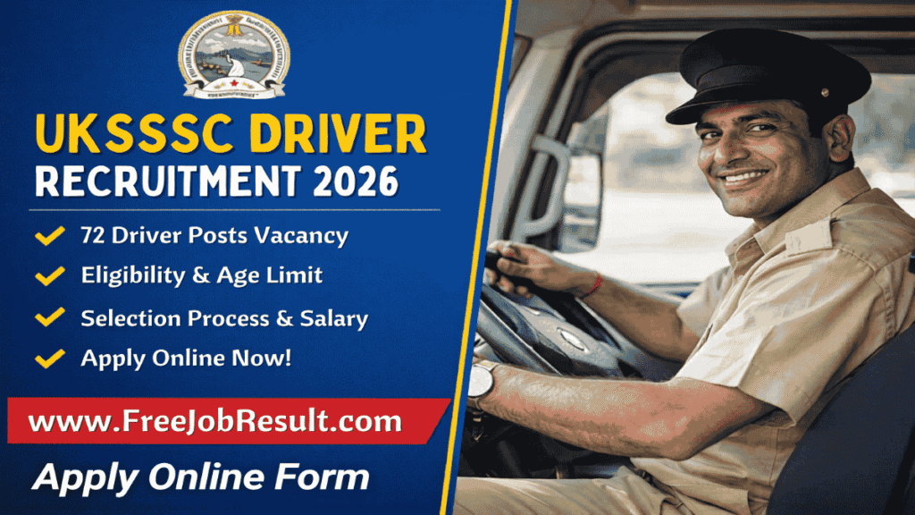 UKSSSC Driver Online Form 2026