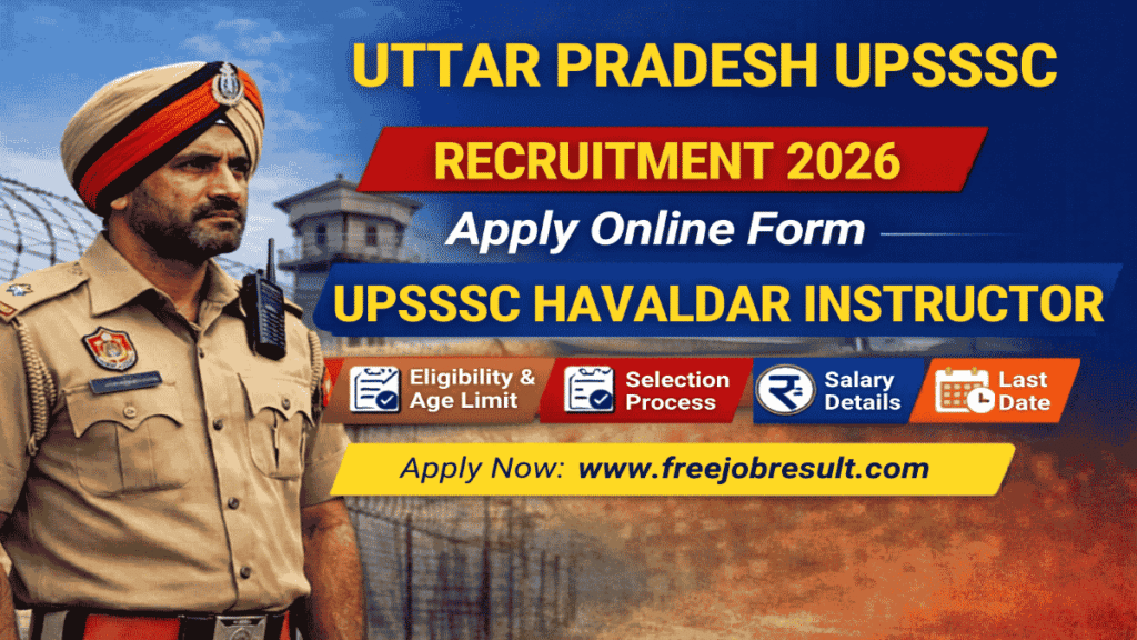 UPSSSC Havaldar Instructor Recruitment 2026