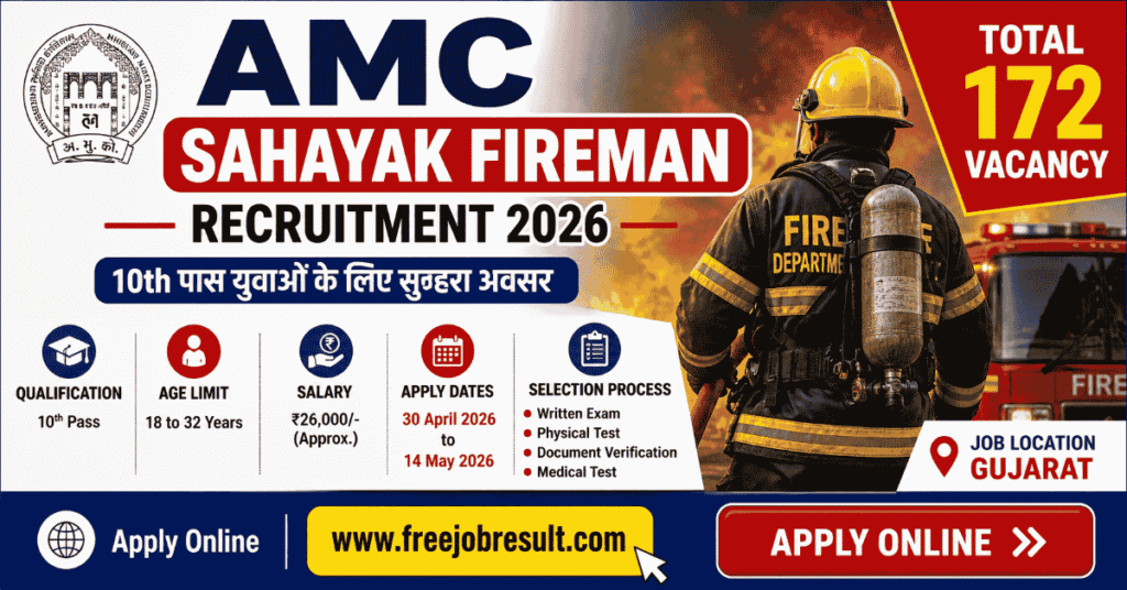 AMC Assistant Fireman Online Form 2026