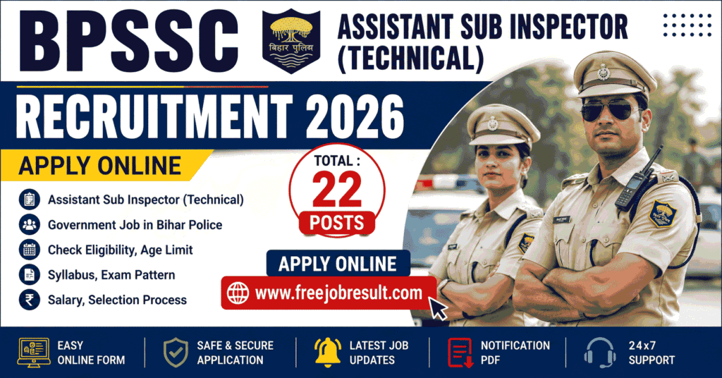 BPSSC Assistant Sub Inspector Technical Recruitment 2026